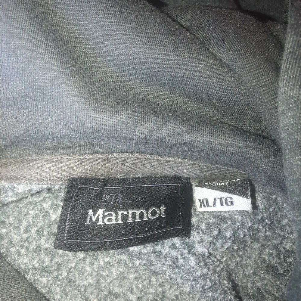 Marmot gray hoodie size XL - Picture 2 of 4